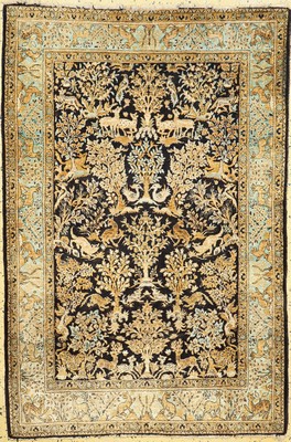 Ghom Seide alt, Persien, um 1950, reine Naturseide, ca. 163 x 110 cm, EHZ:3