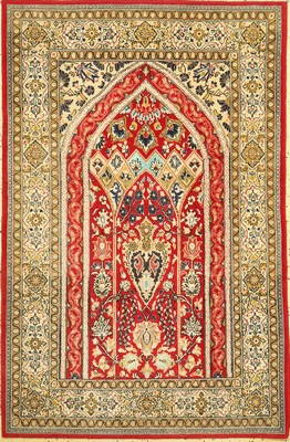 Ghom Kork, Persien, um 1960, Korkwolle auf Baumwolle, ca. 165 x 105 cm, ohne Fransen, EHZ: 1-2