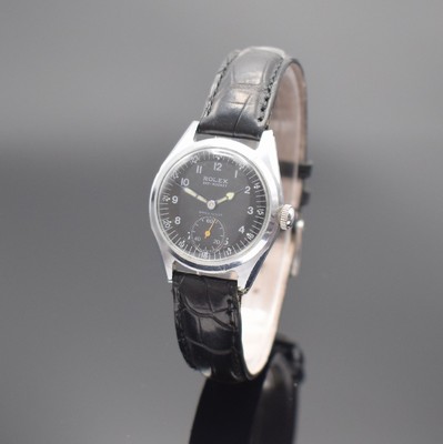 ROLEX seltene Herrenarmbanduhr Sky-Rocket, Handaufzug, Schweiz / USA für den nordamerikanischen Markt um 1942, Metall verchromt, Edelstahlboden m. ...
