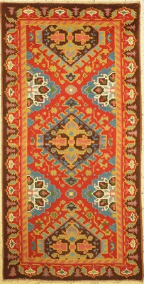 Wollteppich, Europa, um 1960, Wolle auf Baumwolle, ca. 197 x 100 cm, EHZ: 2