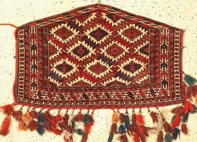 Asmalyk antik, Turkmenistan, um 1900, Wolleauf Wolle, ca. 108 x 67 cm, EHZ: 2