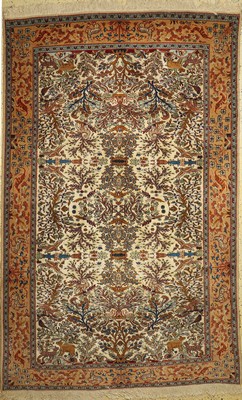 Ghom Kork(Seidengrund), Persien, um 1960, Korkwolle mit Seide, ca. 263 x 166 cm, EHZ: 1-2(kleiner Fleck)