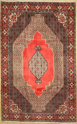 Senneh Kork, Persien, ca. 40 Jahre, Korkwolle auf Baumwolle, ca. 277 x 175 cm, EHZ: 1