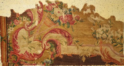 Antiker Gobelin(Fragment), Frankreich, 19.Jhd, Wolle auf Baumwolle, ca. 255 x 137 cm,EHZ: 4