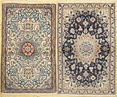 2 Lots Nain, Persien, ca. 30 Jahre, Wolle auf Baumwolle, ca. 135 x 85 cm, EHZ: 1