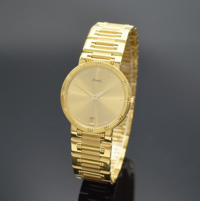 PIAGET Dancer Herrenarmbanduhr in GG 750/000 Referenz 15123 K 81, Schweiz um 1996, quarz, 2-teil. Geh., Boden 4-fach verschr., Glieder-band m. ...