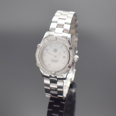 TAG HEUER Damenarmbanduhr Aquaracer Lady Referenz WAF1416.BA0813, quarz, Edelstahlgeh. inkl. Gliederband m. Faltschl., eins. drehb. Lünette wie ...