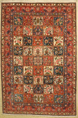 Bachtiar Kork fein, Persien, ca. 40 Jahre, Korkwolle auf Baumwolle, ca. 310 x 210 cm, EHZ: 1