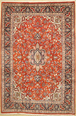 Yazd Kork fein, Persien, ca. 30 Jahre, Korkwolle auf Baumwolle, ca. 293 x 196 cm, EHZ: 1