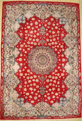 Keschan fein alt, signiert, Persien, um 1950, Wolle auf Baumwolle, ca. 405 x 270 cm, EHZ: 2(kleine Flecken)