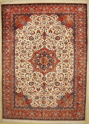 Sarogh fein, Persien, ca. 40 Jahre, Korkwolle auf Baumwolle, ca. 306 x 220 cm, EHZ: 1