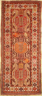 Antiker Lenkoran, Kaukasus, um 1900, Wolle auf Wolle, ca. 267 x 112 cm, EHZ: 3-4