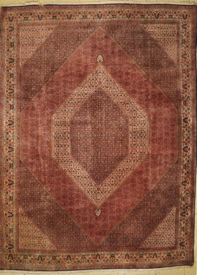 Bidjar Kork fein, Persien, ca. 50 Jahre, Korkwolle auf Baumwolle, ca. 402 x 298 cm, EHZ: 1-2