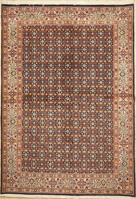 Mud Kork fein, Persien, ca. 40 Jahre, Korkwolle mit Seide, ca. 235 x 165 cm, EHZ: 1