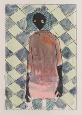 Gert & Uwe Tobias, 1973 Brasov/Rumänien, Aquarell über Radierung auf dickem Velin, Auflage 30 und 5 römisch nummerierte, num. II/V, ...