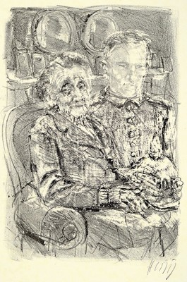 Bernhard Heisig, 1925 - 2011, Kreidelithografie auf genarbtem Maschinen- Büttenpapier, Auflage 35, die großformatige Litho stammt aus dem Jahre ...