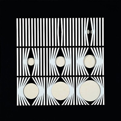 Marcello Morandini, geb. 1940, Siebdruck auf Karton, mit Ausstanzungen, "geometrische Komposition", handsigniert und datiert 1966, Blattgr. ...