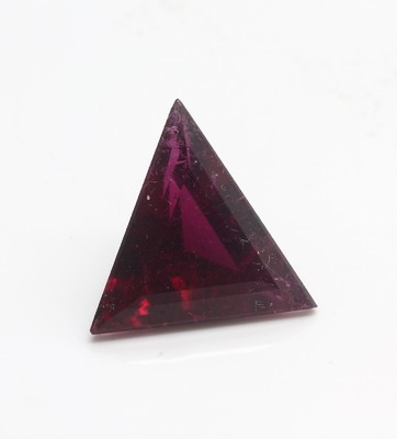 Loser Rubellit-Triangel ca. 3.75 ct, ca. 14 x 13 mm