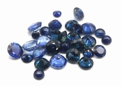 Lot lose rundfacett. Saphire zus. ca. 8.20 ct