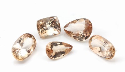Lot 5 lose Imperial Topase zus. ca. 23.25 ct, versch. Schliffformen