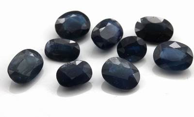 Lot 9 lose Saphire zus. ca. 11.0 ct, ovalfacett.