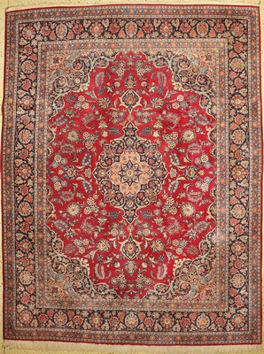 Keschan Kork fein, Persien, um 1940/1950, Korkwolle auf Baumwolle, ca. 360 x 270 cm, EHZ: 2(Wasserschaden)