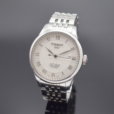 TISSOT Le Locle Herrenarmbanduhr in Stahl Referenz L164/264-1, Automatik, Schweiz um 2010, beids. vergl. Geh., Boden & Glasrand aufgedr., orig. ...
