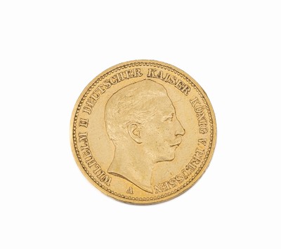 20 Mark Goldmünze, Deutsches Reich 1906, Wilhelm II Deutscher Kaiser König von Preußen