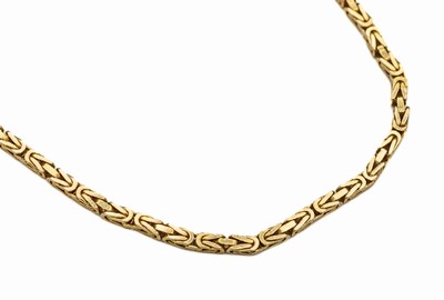 14 kt Gold Königskette, GG 585/000, L. ca. 90 cm, Karabinerschließe, ca. 30.3 g
