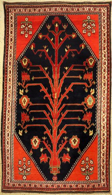 Lebensbaum Luri Gabbeh, Persien, um 1910/1920, Wolle auf Wolle, ca. 270 x 160 cm, EHZ: 1, nahezu in perfektem Zustand