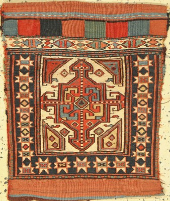 Shahsawan Taschenfront, Persien, um 1900, Wolle auf Wolle, ca. 56 x 49 cm, EHZ: 2