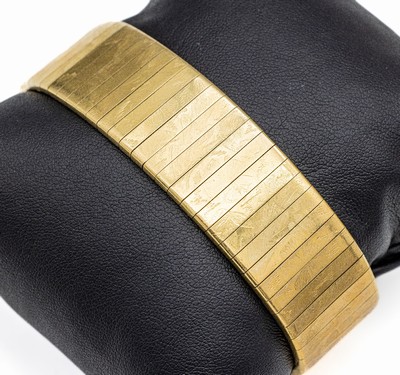 18 kt Gold Armband, GG 750/000, ca. 59.4 g,L. ca. 19 cm, Kastenschloß mit Sicherheitsachten