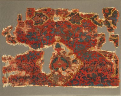 Frühes Uschak Fragment, Türkei, 17.Jhd, Wolle auf Wolle, ca. 97 x 68 cm