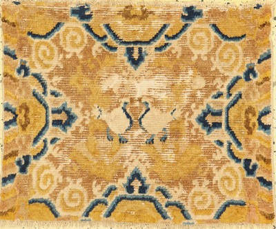 Frühes Ning-Hsia, China, Anfang 19.Jhd, Wolle auf Baumwolle, ca. 65 x 53 cm, EHZ: 3