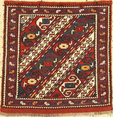 Sumakh Taschenfront, Kaukasus, um 1900, Wolle auf Wolle, ca. 56 x 55 cm, EHZ: 1