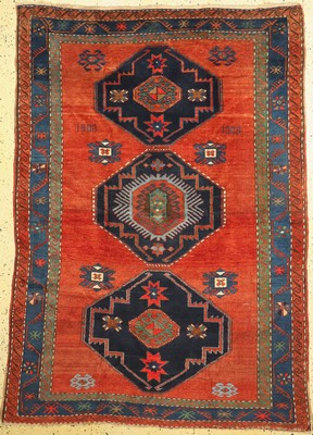 Antiker Kazak, Kaukasus, datiert(1908), Wolle auf Wolle, ca. 206 x 146 cm, EHZ: 3