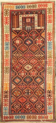 Akstafa Gebetsteppich antik, Kaukasus, 19.Jhd, Wolle auf Wolle, ca. 206 x 95 cm, EHZ:2-3, alte Restaurierungen