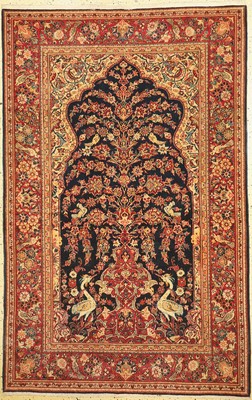 Keschan Kork fein, Persien, um 1930/1940, Korkwolle auf Baumwolle, ca. 214 x 140 cm, EHZ: 2, fachkundig gereinigt
