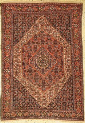 Senneh fein antik, Persien, 19.Jhd, Wolle auf Baumwolle, ca. 200 x 140 cm, EHZ: 2, gleichmäßig dünner Flor