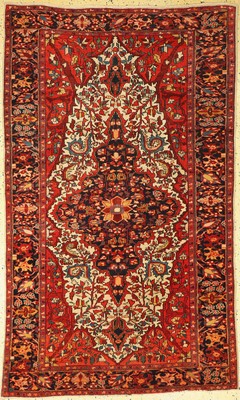 Sarogh Farahan antik, Persien, um 1900, Wolle auf Baumwolle, ca. 205 x 125 cm, EHZ: 2,fachkundig gereinigt, kleine restaurierte Stelle.