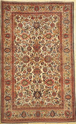 Keschan Kork fein, Persien, um 1930/1940, Korkwolle auf Baumwolle, ca. 222 x 140 cm, EHZ: 1-2, fachkundig gereinigt