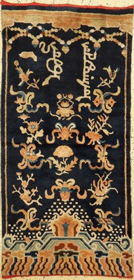 Ning-Hsia antik mit Inschrift, China, 19.Jhd, Wolle auf Baumwolle, ca. 163 x 80 cm, EHZ: 1, nahezu in perfektem Zustand
