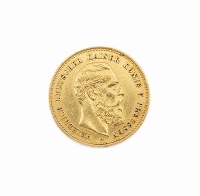10 Mark Goldmünze, Deutsches Reich, 1888, Friedrich Deutscher Kaiser König von Preußen, Prägemarke A