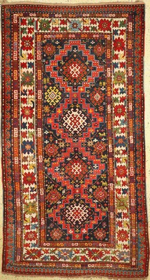 Antiker Kazak, Kaukasus, um 1900, Wolle aufWolle, ca. 280 x 153 cm, EHZ: 2