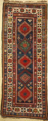 Feiner Kuba Schirwan, antik, Kaukasus, 19.Jhd, Wolle auf Wolle, ca. 285 x 120 cm, EHZ: 3, alte Restaurierungen