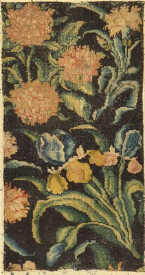 Aubusson Teppich Fragment, Frankreich, 19.Jhd, Wolle auf Baumwolle, ca. 75 x 40 cm