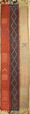 Feiner Verneh antik, Türkei, 19.Jhd, Wolle auf Wolle, 3 bahnig, ca. 400 x 108 cm, EHZ: 1-2