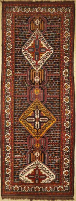 Feiner Luri Bachtiari, Persien, um 1910/1920, Wolle auf Wolle, ca. 390 x 145 cm, EHZ: 2, fachkundig gereinigt