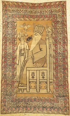 Antiker Kerman, Persien, 19.Jhd, Wolle auf Baumwolle, ca. 202 x 127 cm, EHZ: 2-3, gleichmäßig dünner Flor