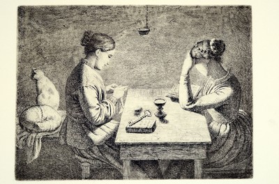Konvolut aus 18 Radierungen von Originaldruckplatten: Ludwig Emil Grimm, 1790 Hanau-1863 Kassel, Abzüge von 70 Orig .Druckplatten durch die ...